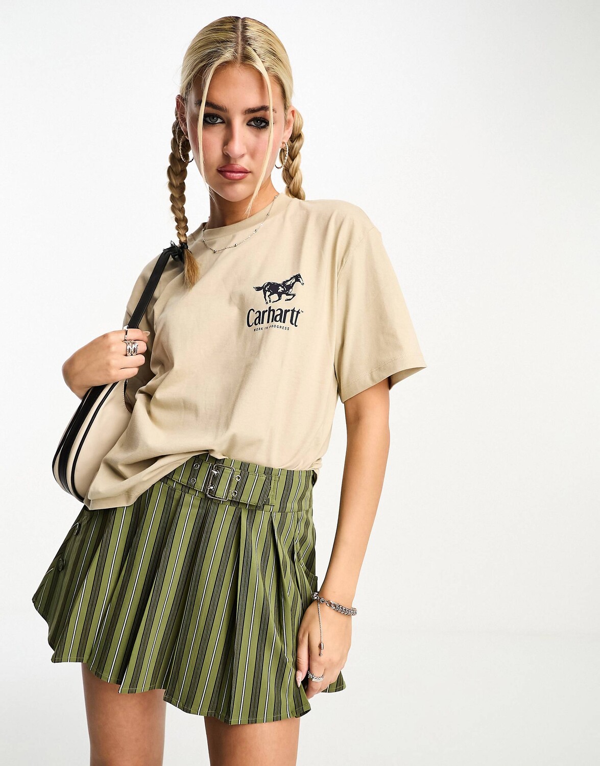 

Бежевая футболка Carhartt WIP Stalion, Бежевый