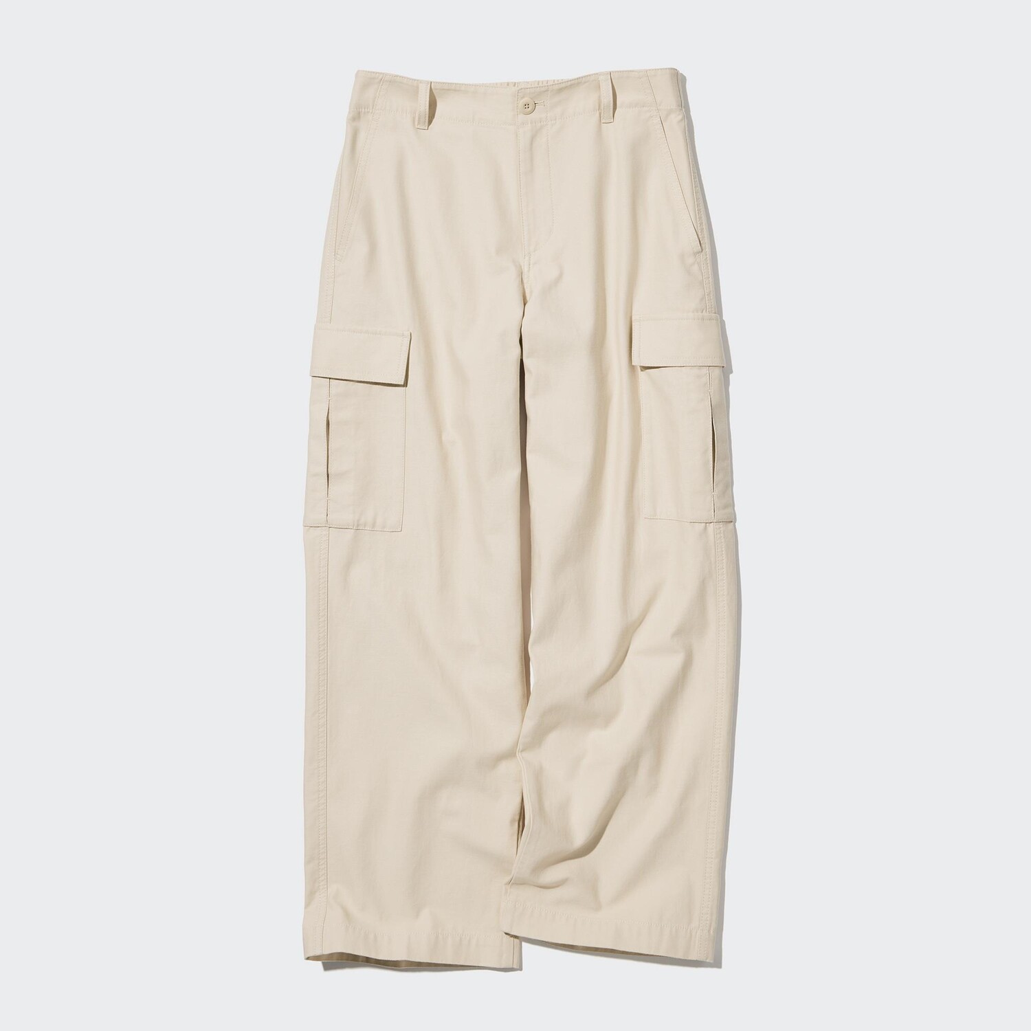

Широкие прямые брюки-карго (длинные) UNIQLO, нюд