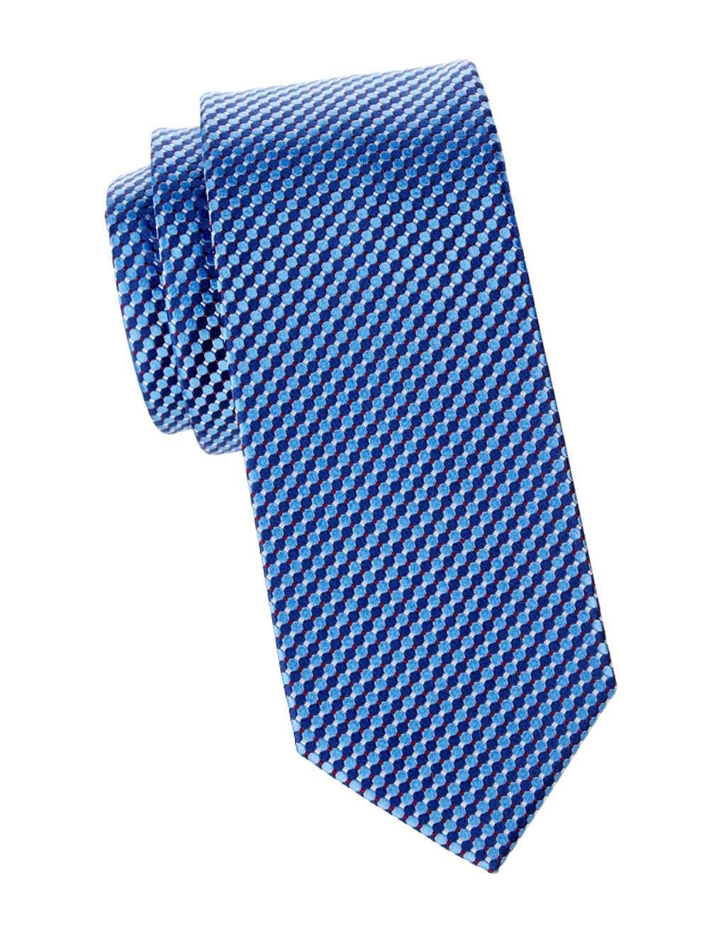Шелковый галстук с мелкими кругами Eton, синий