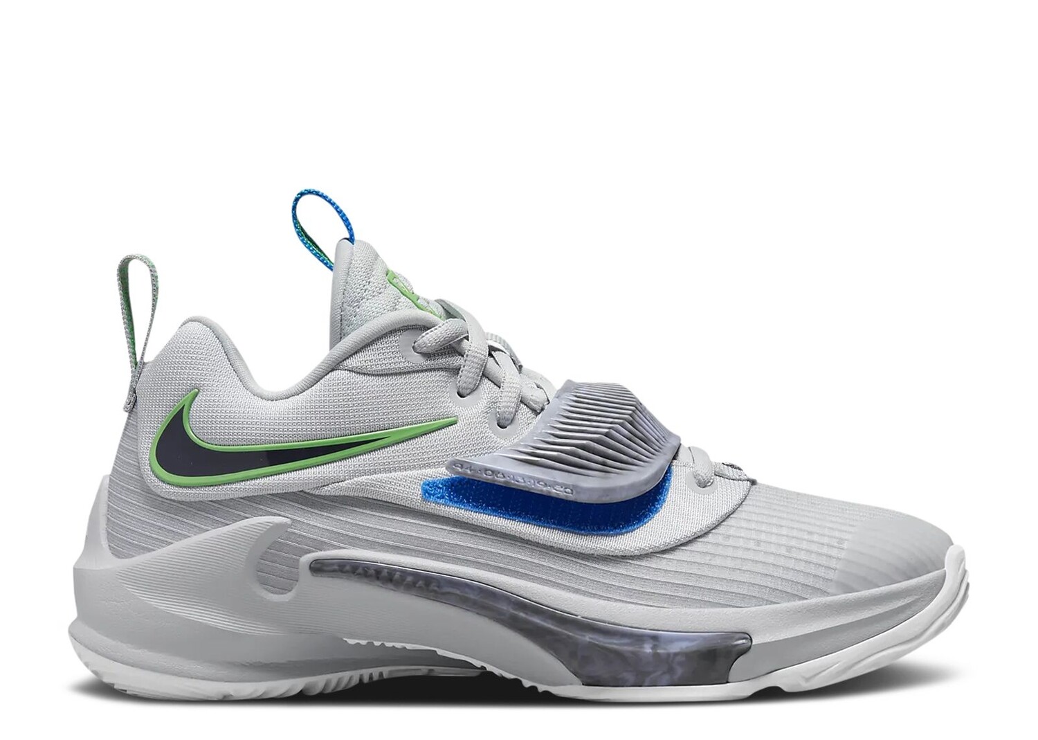 

Кроссовки Nike Zoom Freak 3 Gs 'Grey Fog Light Green Spark', серый
