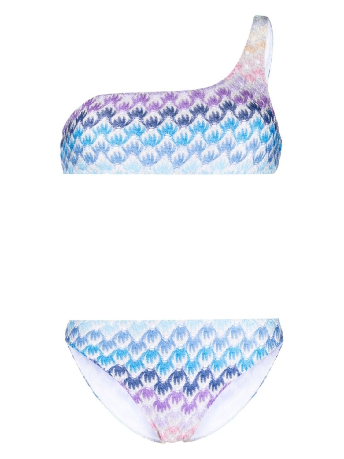 

Missoni бикини асимметричного кроя с вышивкой, синий