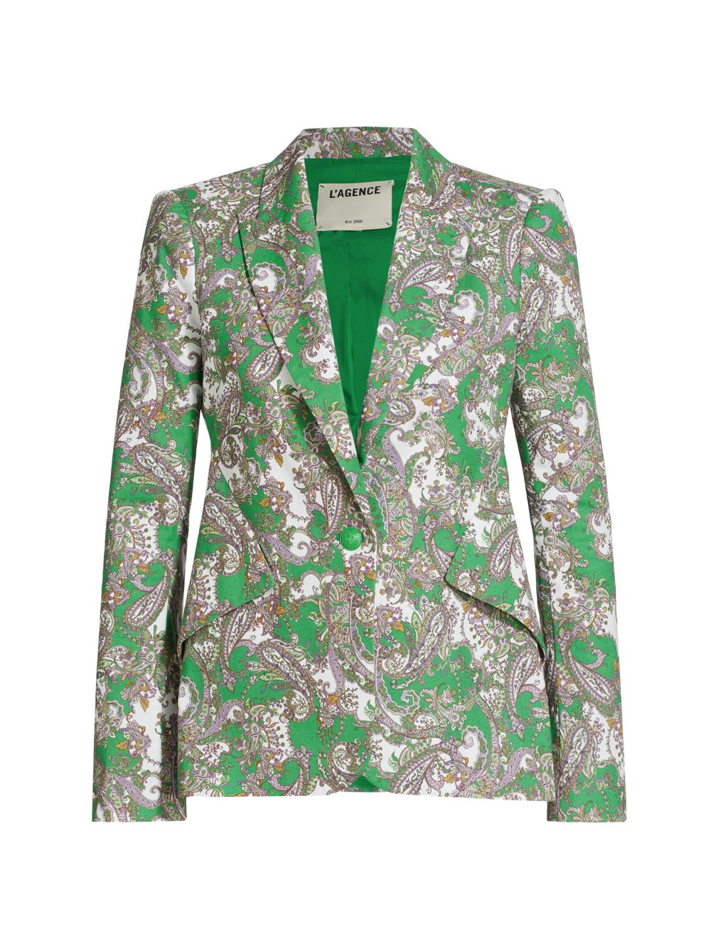 Пиджак Chamberlain из эластичного хлопка L'AGENCE, зеленый