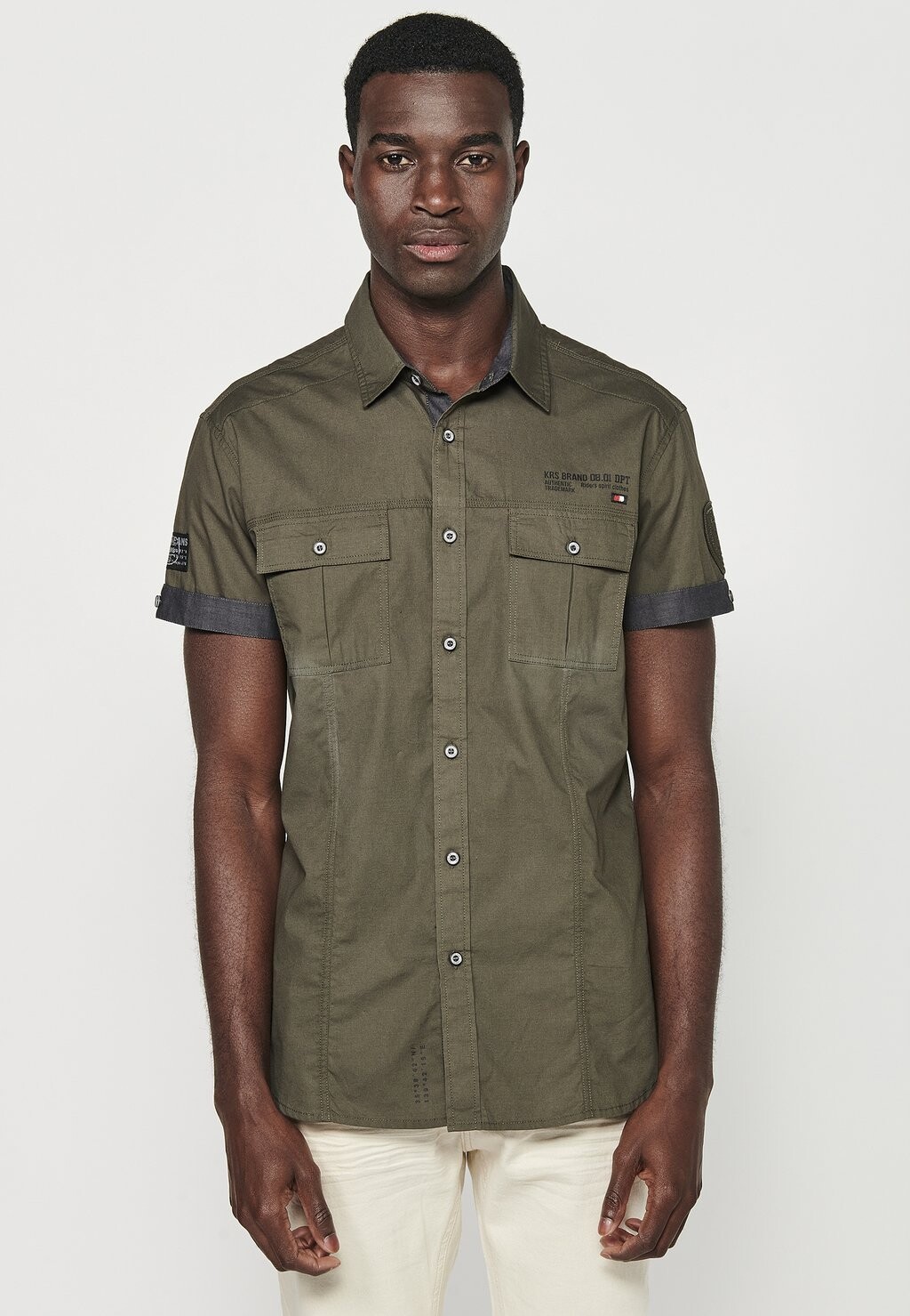 

Рубашка SHORT SLEEVE Koroshi, оливково-зеленый