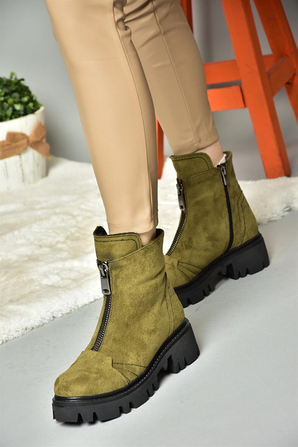 

R7845512 Женские ботинки цвета хаки Fox Shoes
