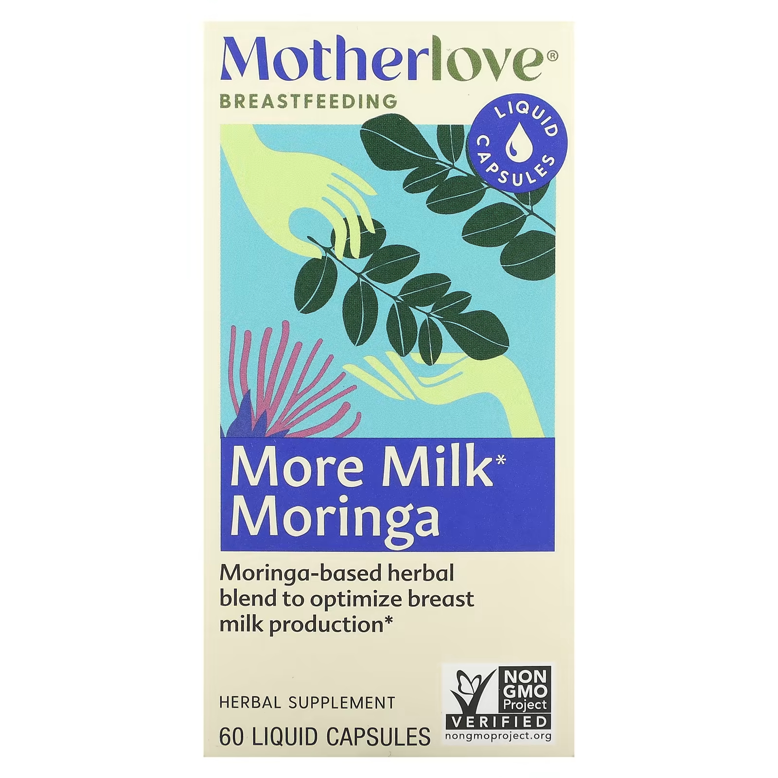 Motherlove More Milk Moringa 60 жидких капсул motherlove грудное вскармливание more milk plus 60 капсул с жидкостью