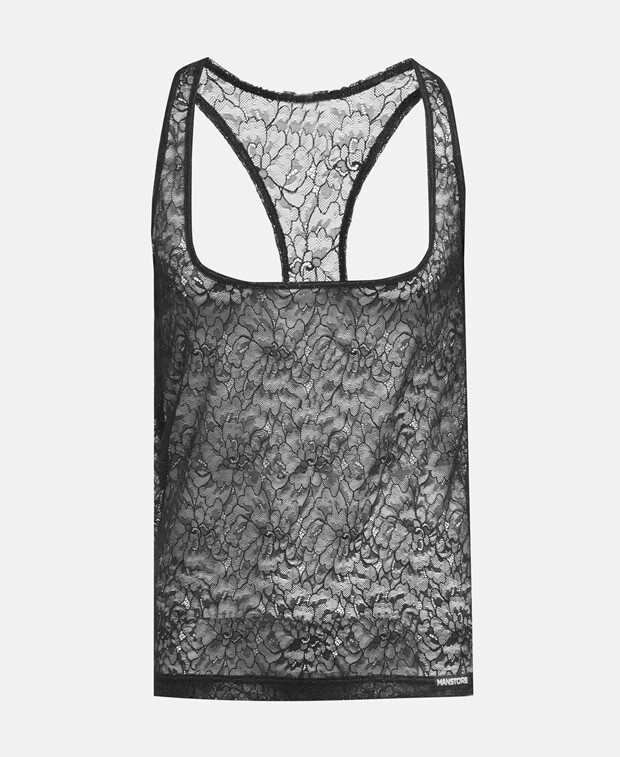 

Кружевной топ Manstore, черный
