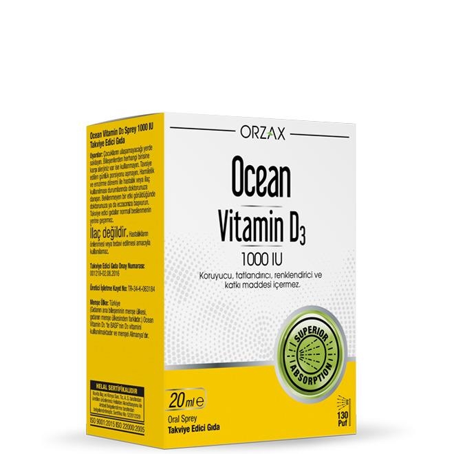Ocean Витамин D3 1000 МЕ 20 мл Спрей ORZAX