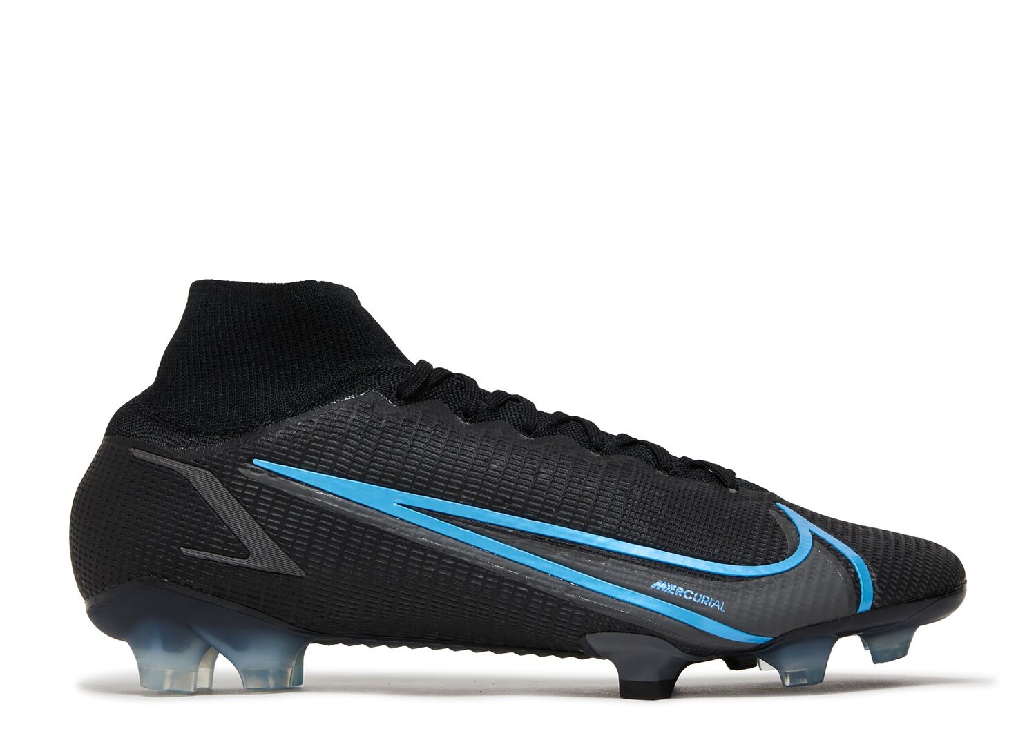 кроссовки nike mercurial superfly 8 academy ic gs black photo blue черный Кроссовки Nike Mercurial Superfly 8 Elite Fg 'Black Photo Blue', черный