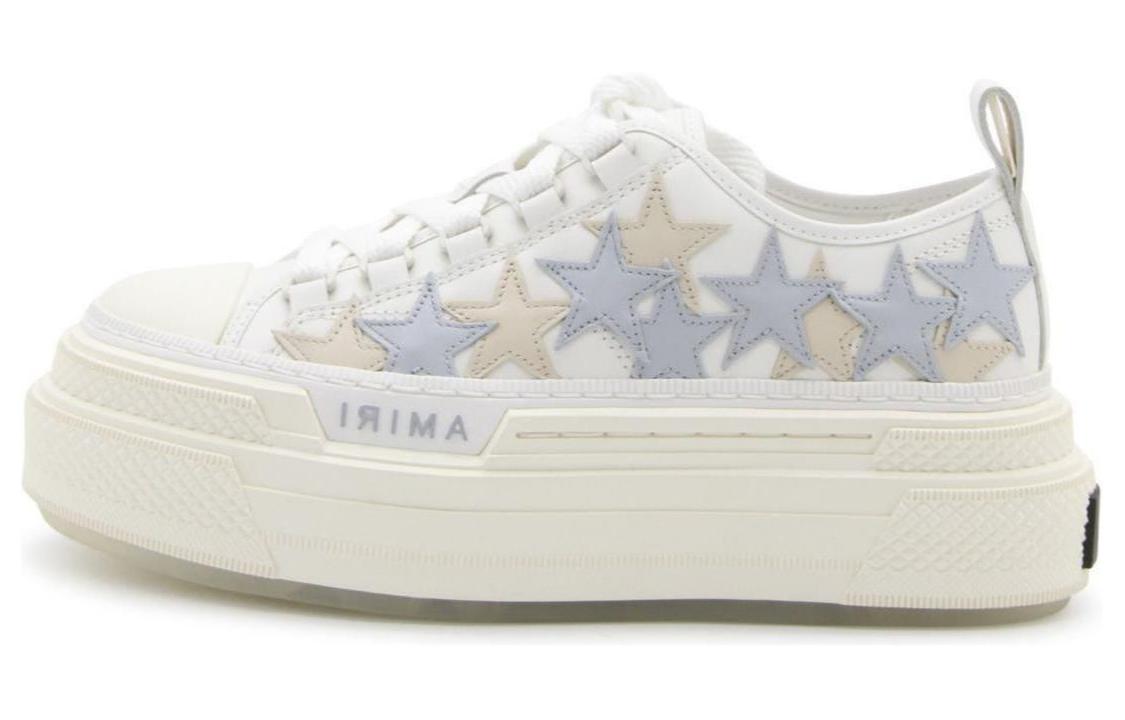 

Кроссовки AMIRI Platform Stars Court Leather Sneakers, белый/синий