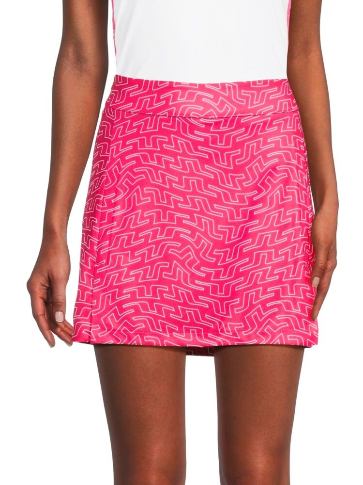 

Мини-юбка Amelie с геометрическим рисунком J.Lindeberg, цвет Azalea Pink