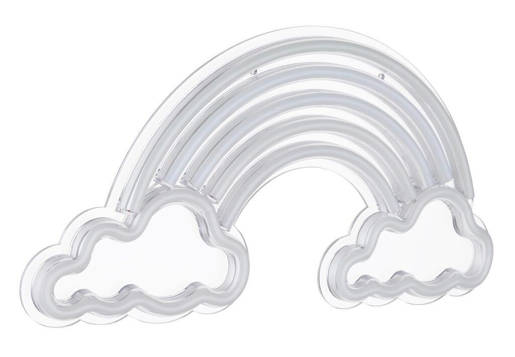 

Globo LED неоновый декоративный светильник радуга с 2 облаками 40х20х1,6см Globo Lighting, синий