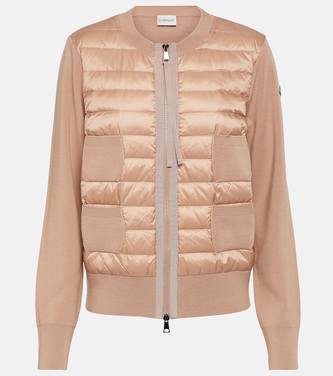 

Шерстяная куртка из трикотажного пуха Moncler, черный