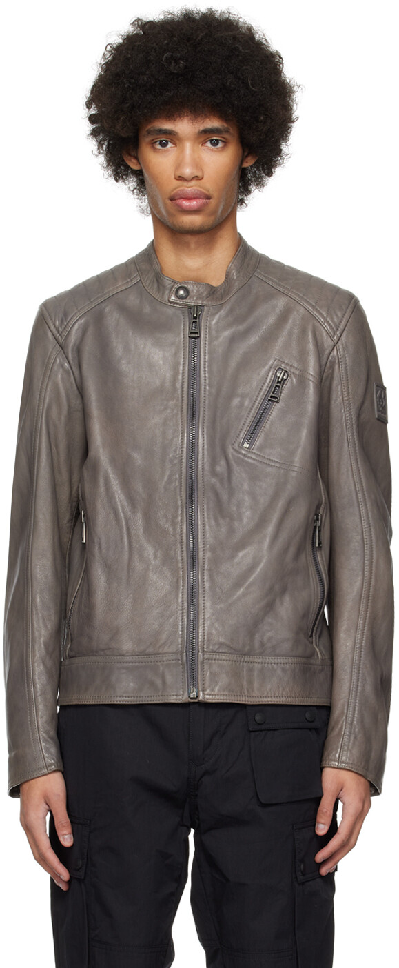 

Серая кожаная куртка V Racer Belstaff