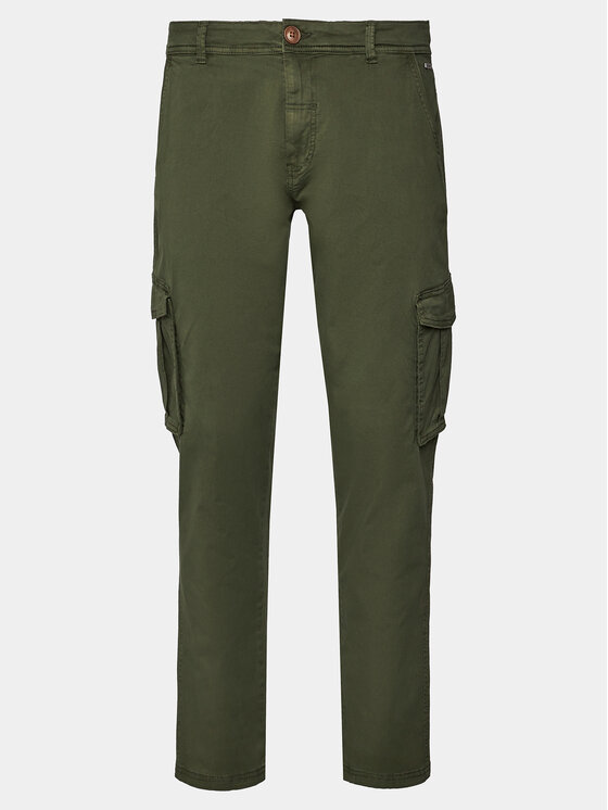 Тканевые брюки узкого кроя Blend, зеленый
