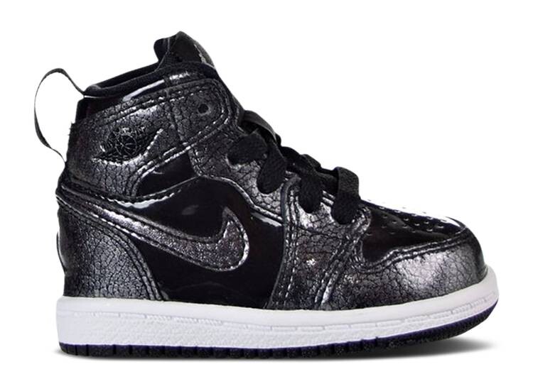 

Кроссовки AIR JORDAN 1 RETRO HIGH BT 'BLACK PATENT', черный