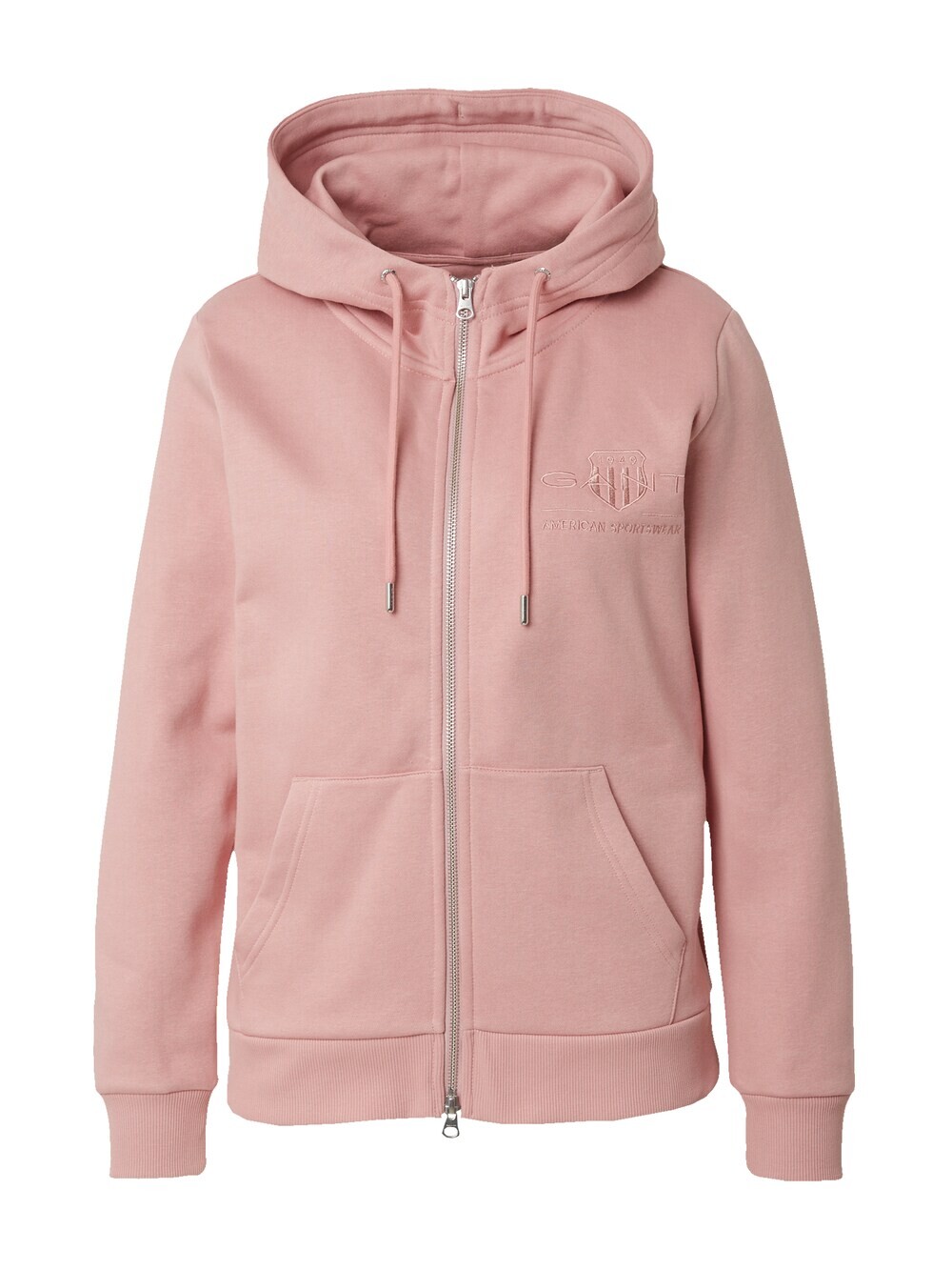 

Толстовка на молнии GANT, темно-розовый