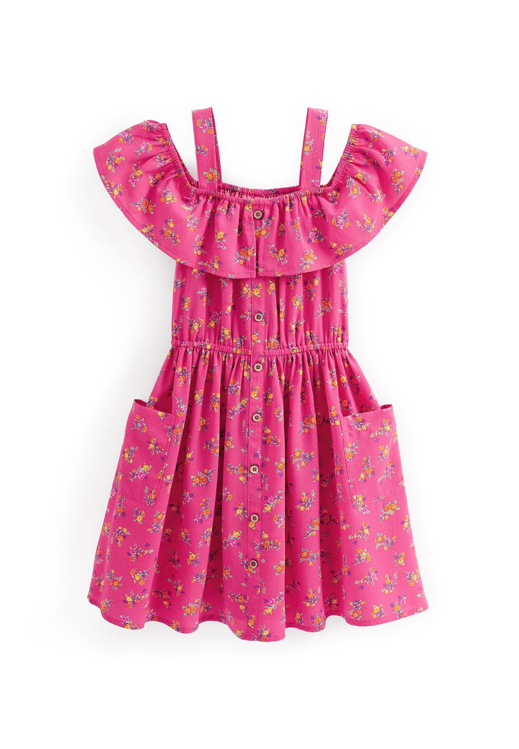 Летнее платье Printed Cold-Shoulder Dress Next, цвет pink ditsy