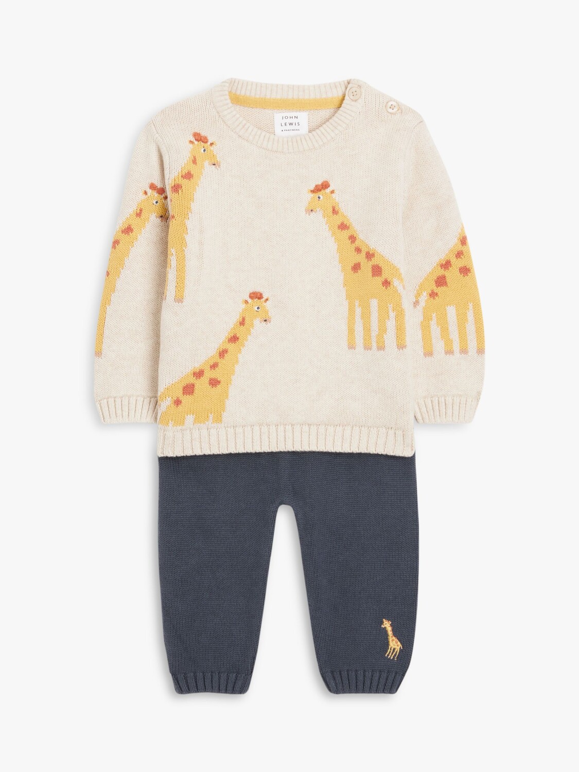 

Комплект из джемпера и леггинсов John Lewis baby giraffe, разноцветный