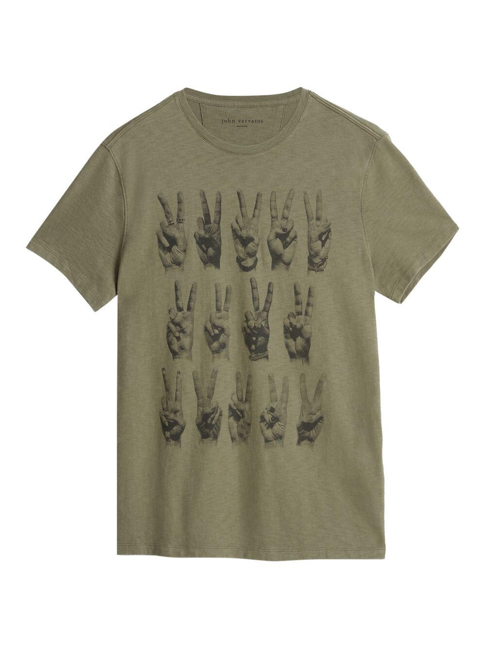 

Футболка с круглым вырезом Peace Hands John Varvatos, Серый