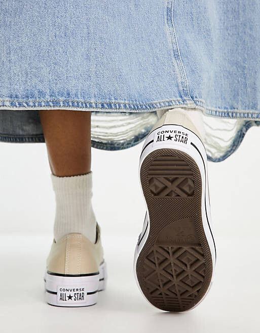 

Бежевые кроссовки на платформе Converse Chuck Taylor All Star Lift Ox