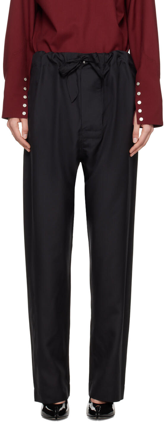 

Черные брюки на кулиске Maison Margiela, цвет Black