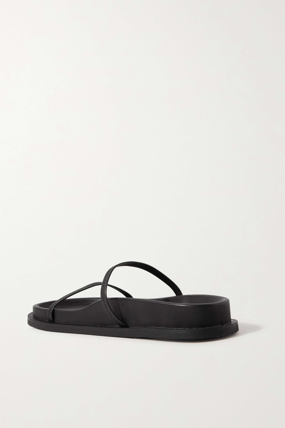 

ST. AGNI + Кожаные шлепанцы NET SUSTAIN Fine Strap, черный
