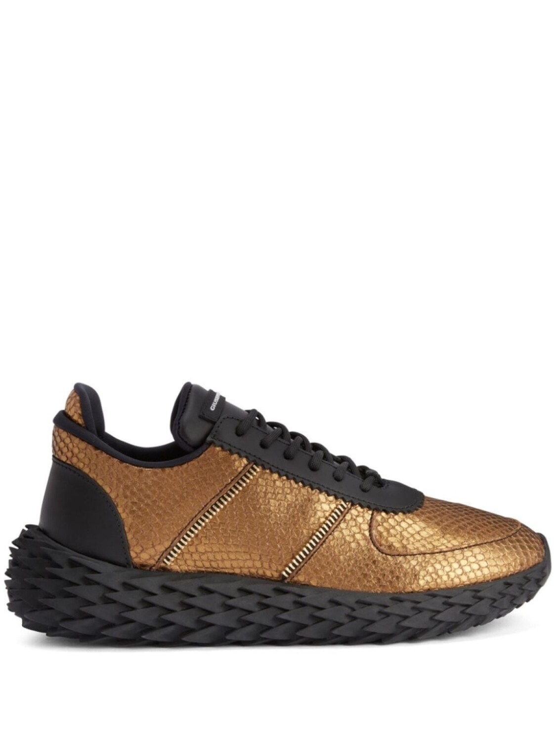 

Giuseppe Zanotti кроссовки Urchin с тиснением под кожу змеи, коричневый