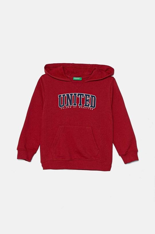 

Детская хлопковая толстовка United Colors of Benetton, бордовый