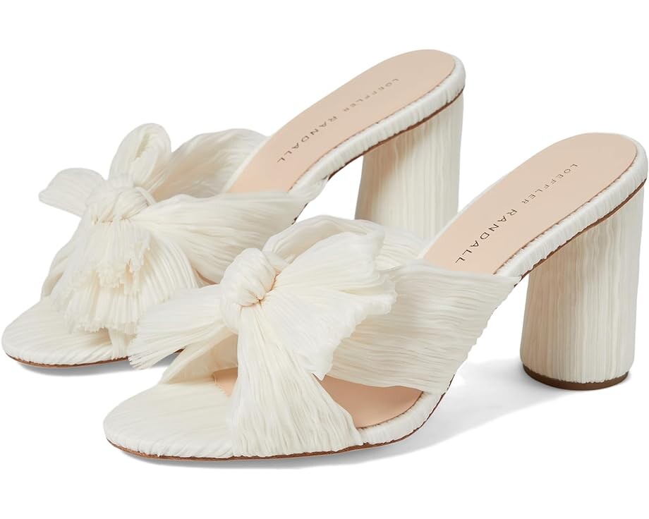 

Туфли Loeffler Randall Penny Pleated Knot Mule, цвет Pearl