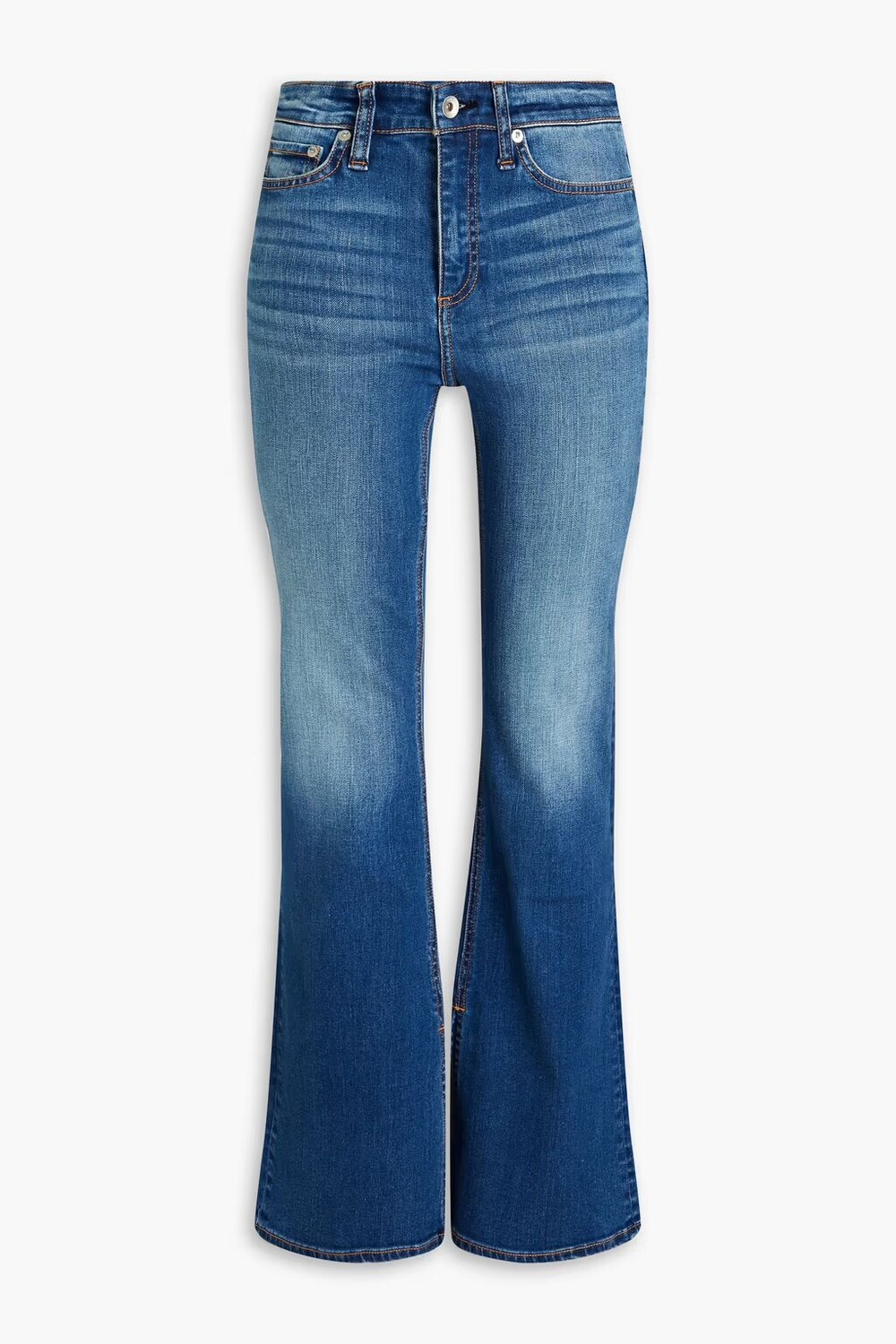 

Расклешенные джинсы Bella с высокой посадкой Rag & Bone, средний деним