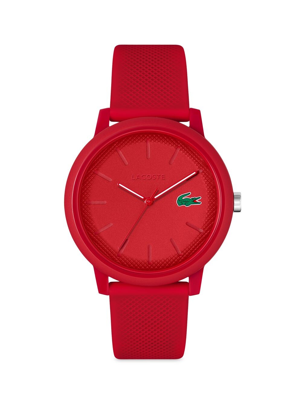 

Часы L 12.12 с силиконовым ремешком Lacoste, красный