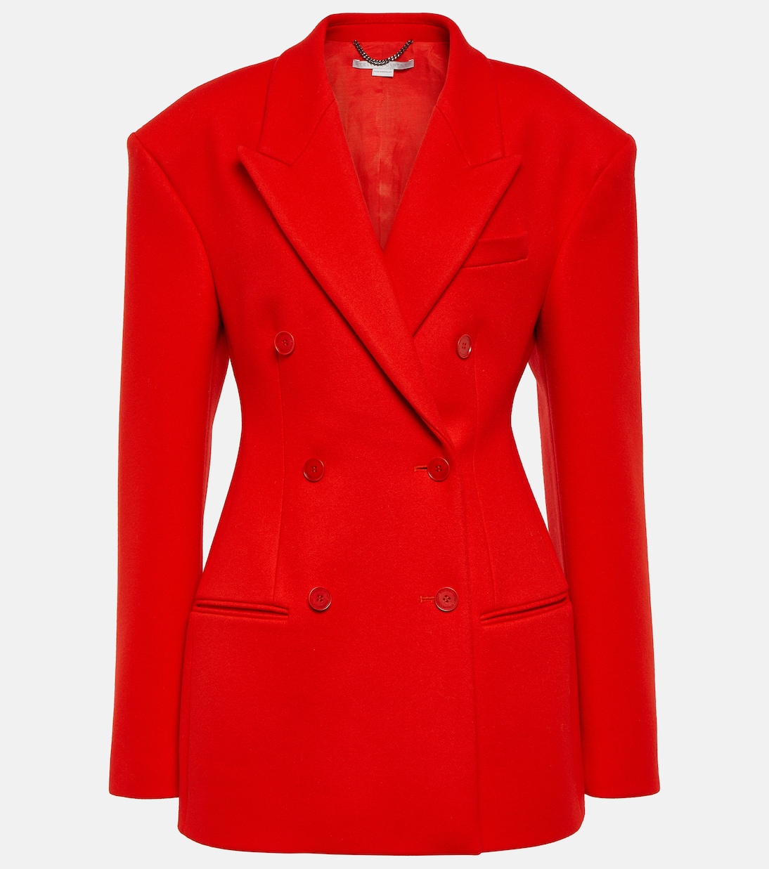 Двубортный шерстяной пиджак Stella Mccartney, красный