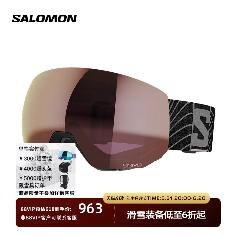 Очки лыжные защитные Salomon Radium Pro Sigma, черный
