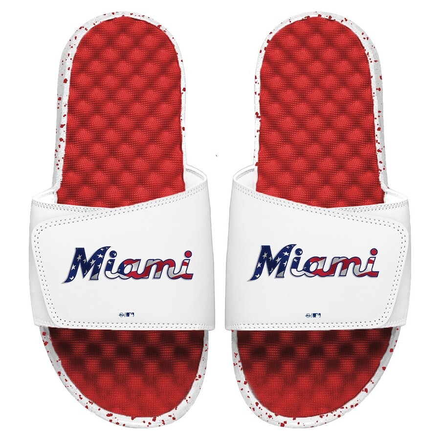 

Шлепанцы ISlide Miami Marlins, белый