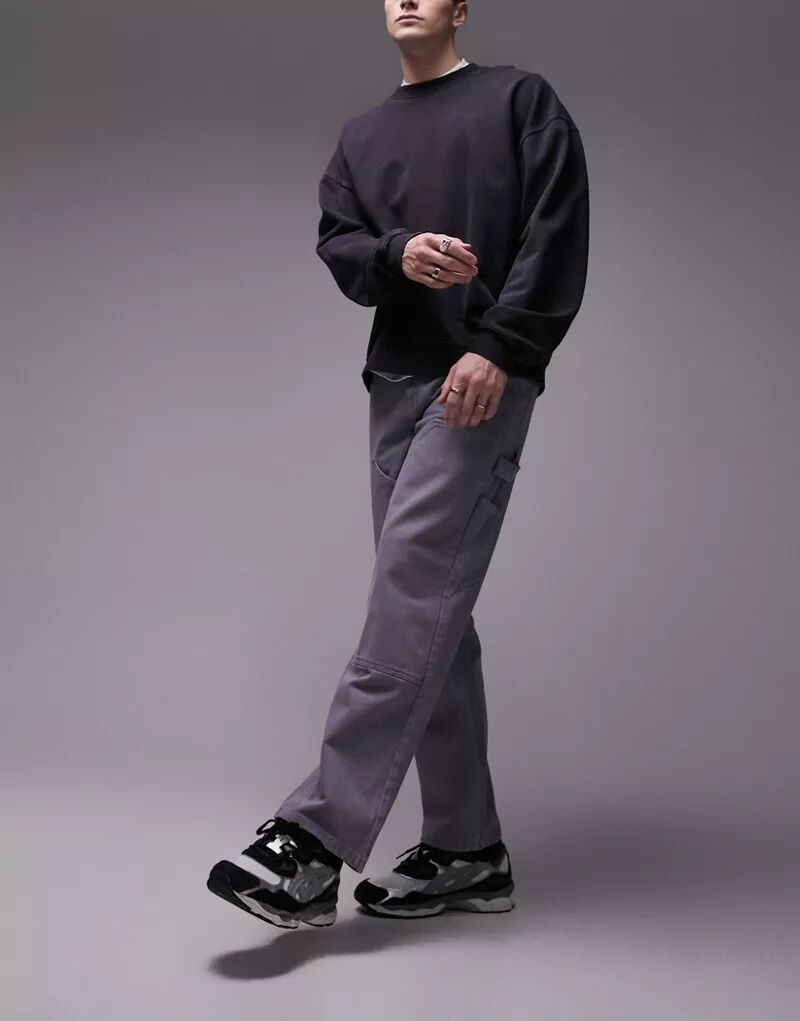 Серые брюки широкого кроя Topman цена и фото