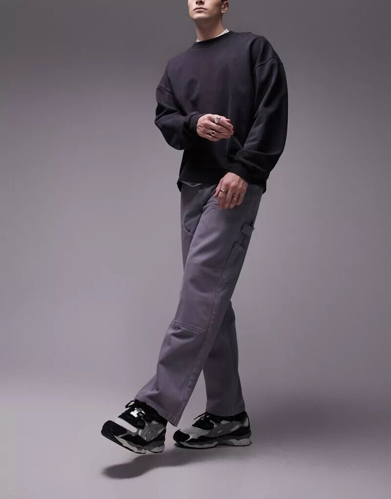 

Серые брюки широкого кроя Topman