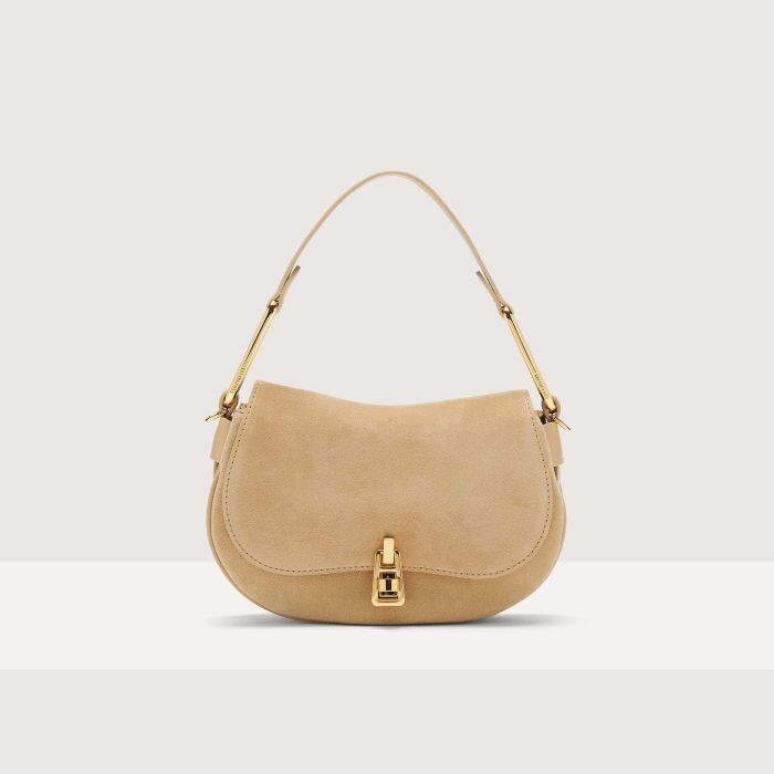 

Сумочка из замши и зерненой кожи Coccinelle MAGIE SUEDE BIMATERIAL MINI, бежевый
