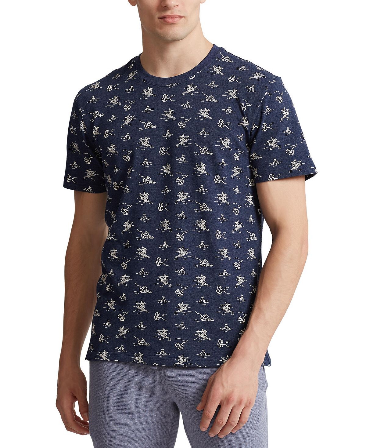 

Мужская пижамная рубашка с коротким рукавом Polo Ralph Lauren