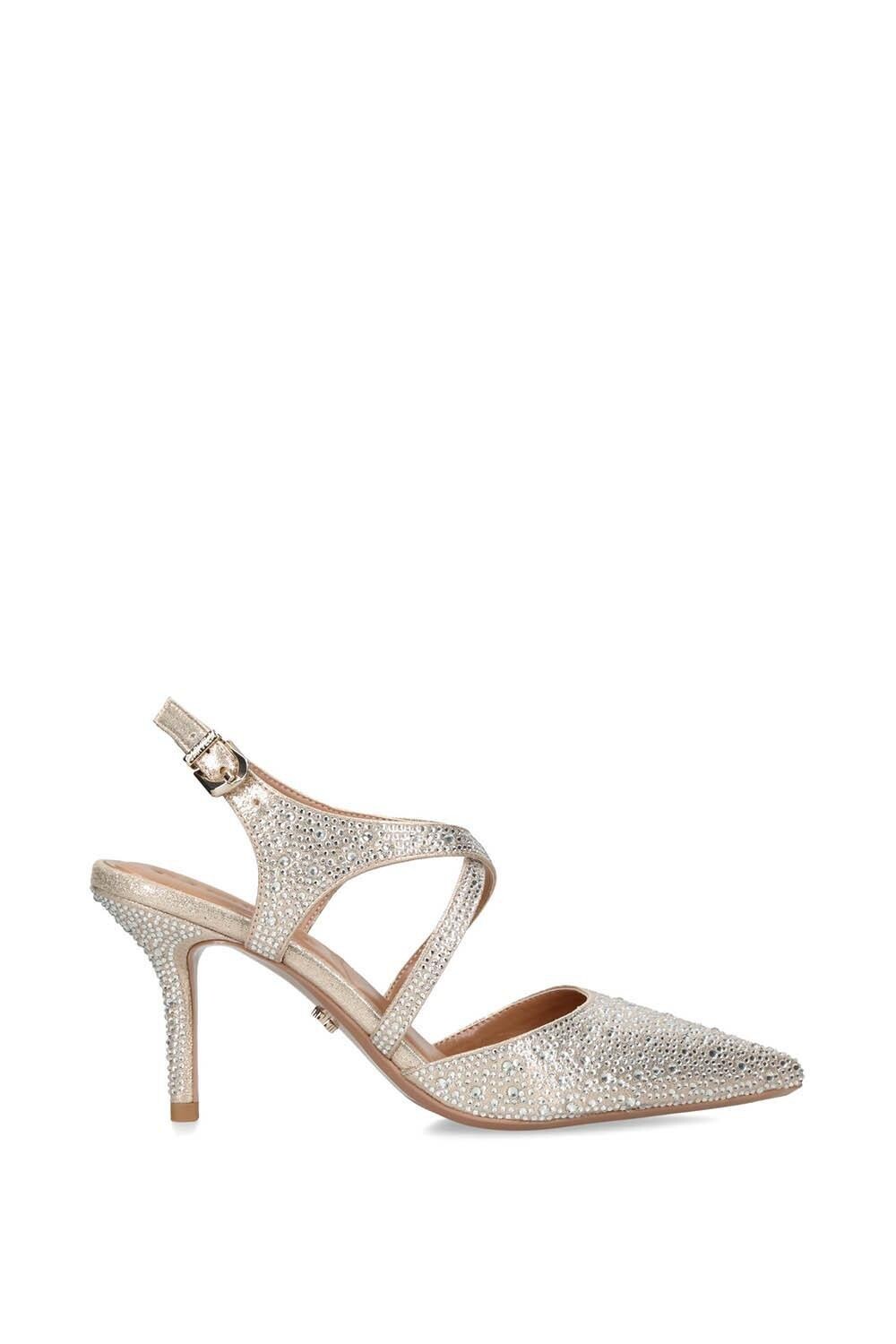 

Туфли на тканевом каблуке Symmetry X Strap 90 Carvela, золото