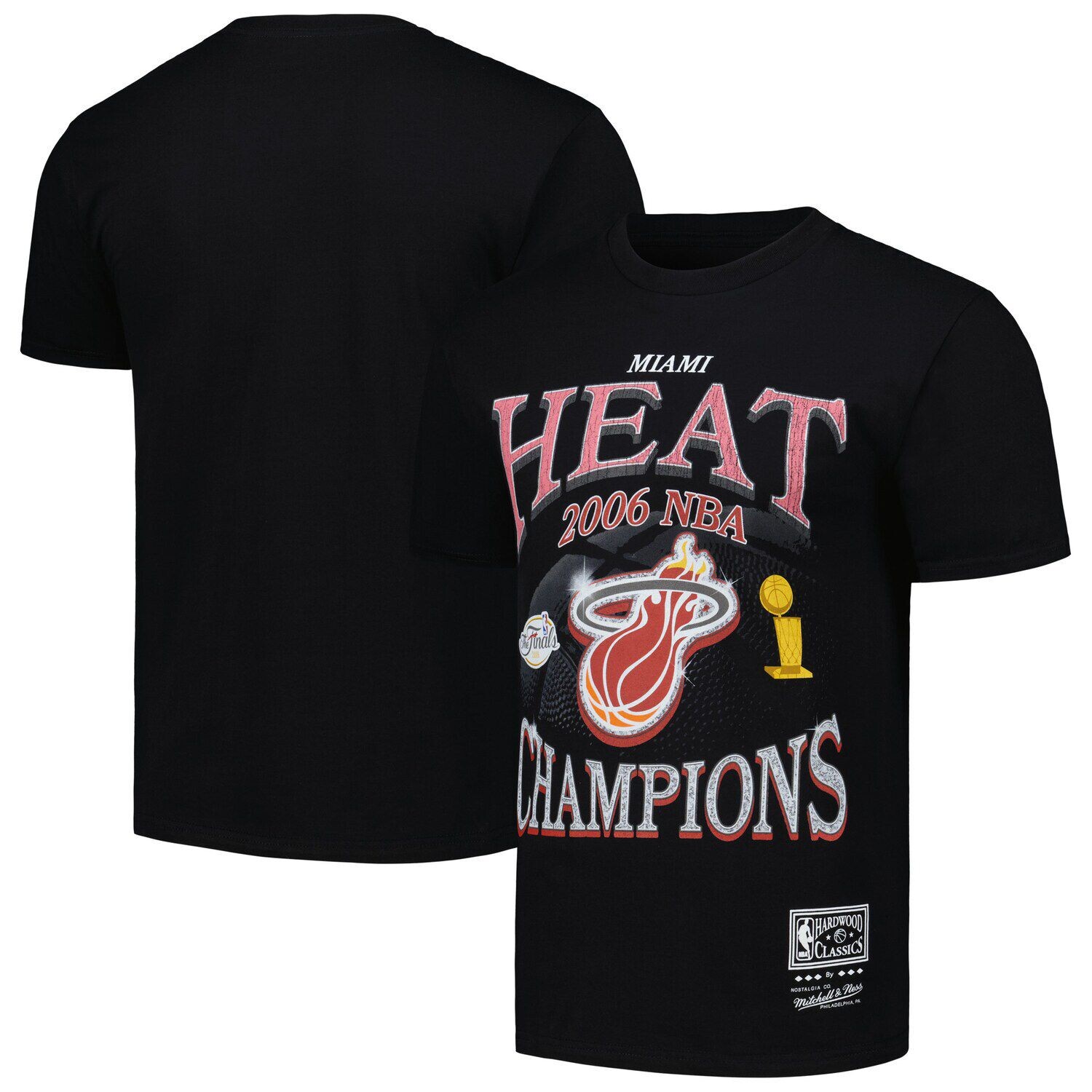

Мужская черная футболка Mitchell & Ness Miami Heat Hardwood Classics 2006 Finals Champions Era