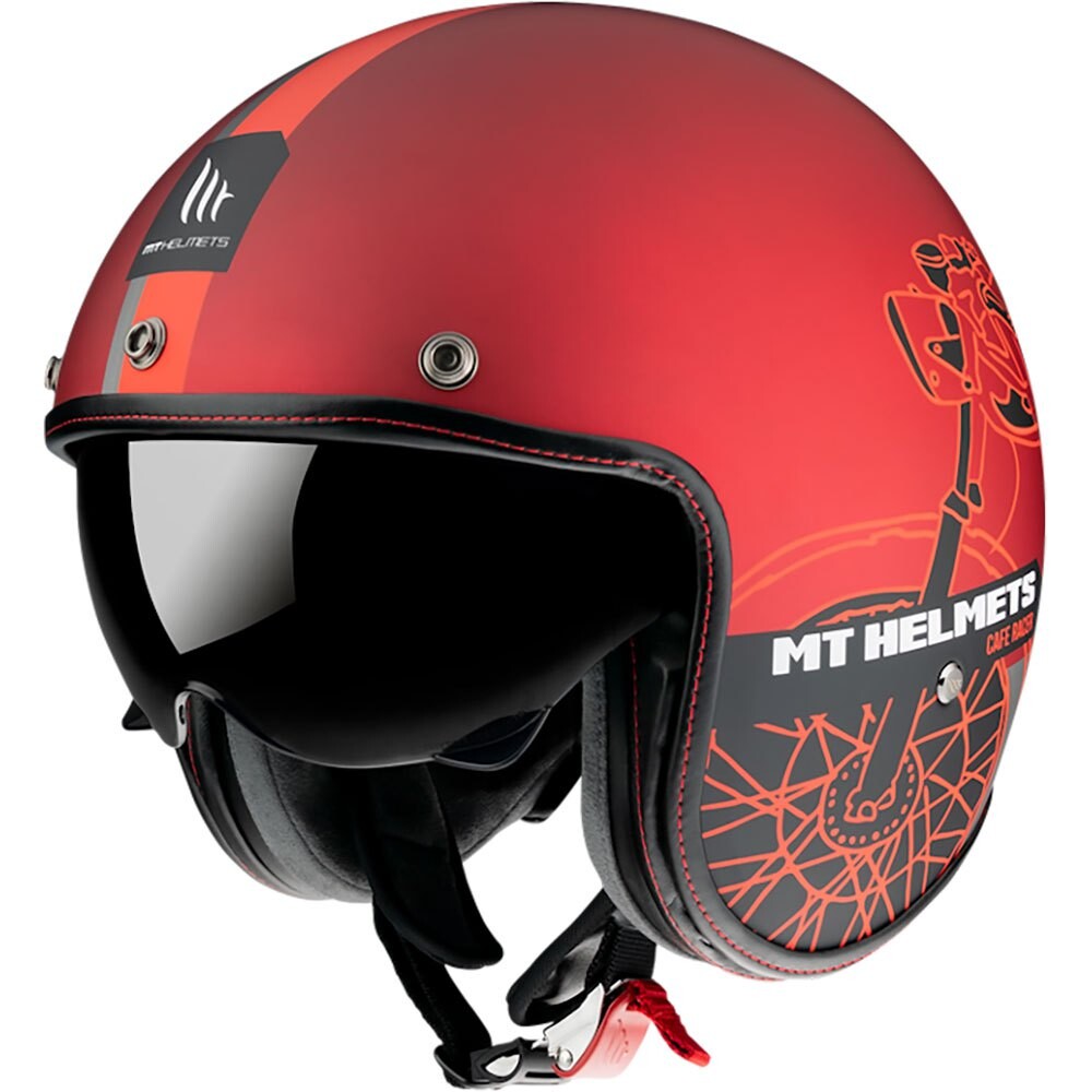 

Открытый шлем MT Helmets Le Mans 2 SV Cafe Racer, красный