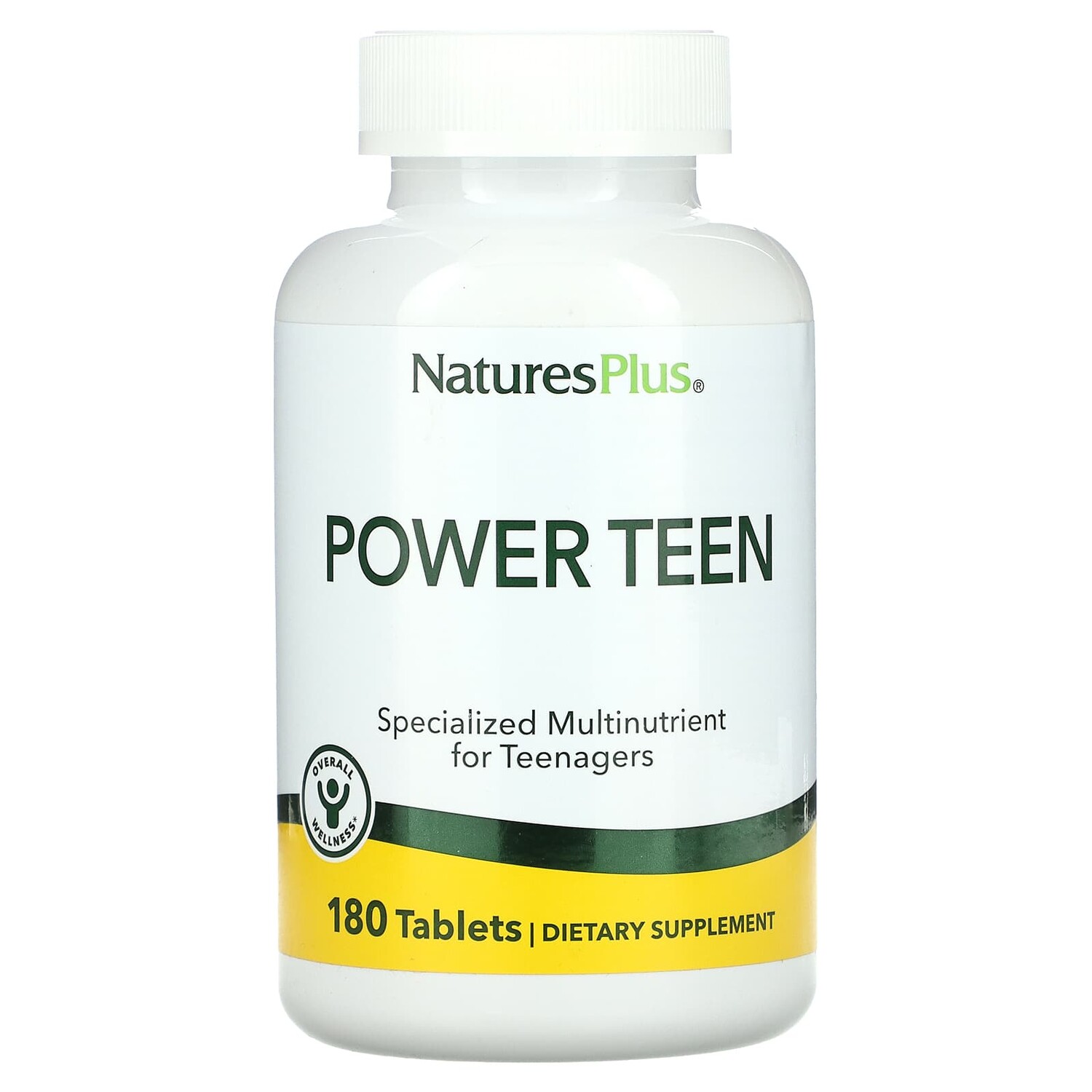 

Power Teen, мультивитамины и минералы для подростков, 180 таблеток, NaturesPlus