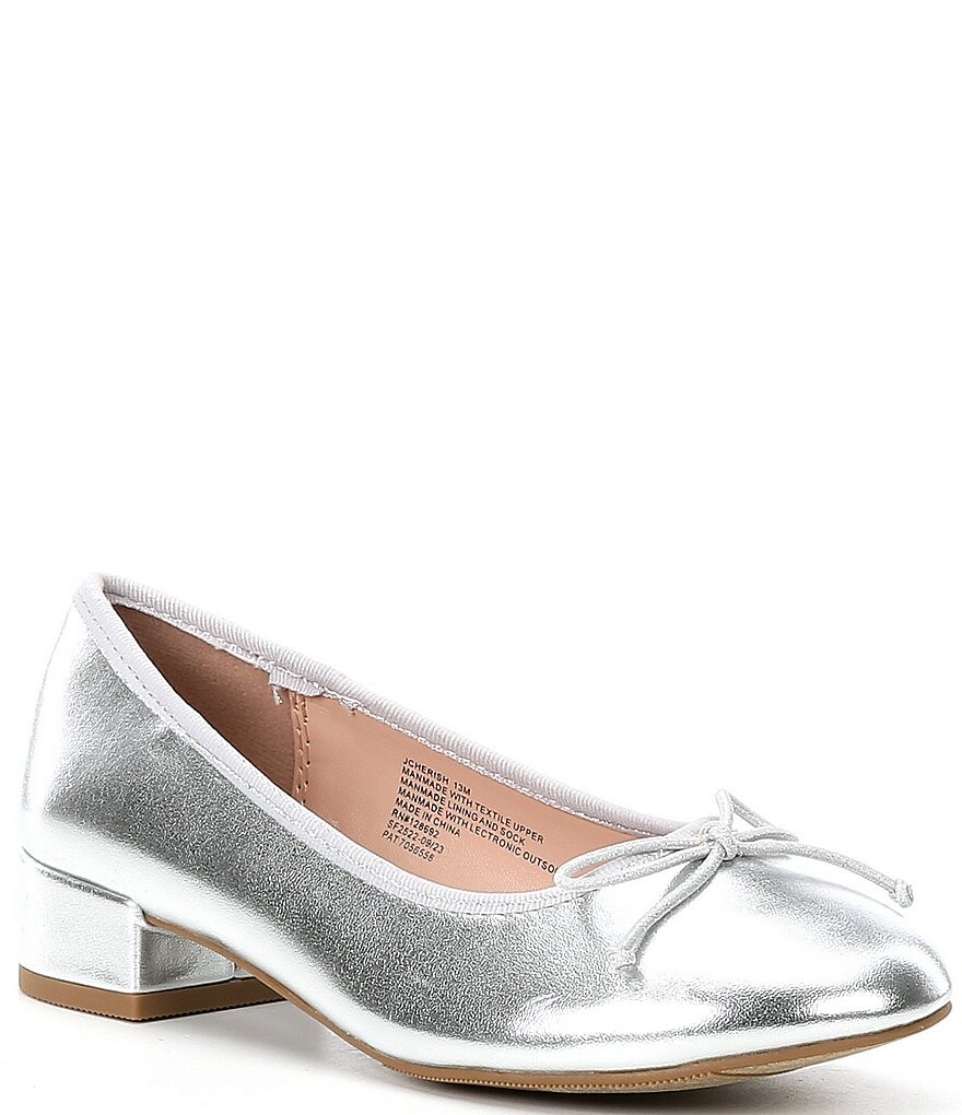 

Туфли-лодочки Steve Madden для девочек J-Cherish Bow с эффектом металлик (Молодежь), серебро