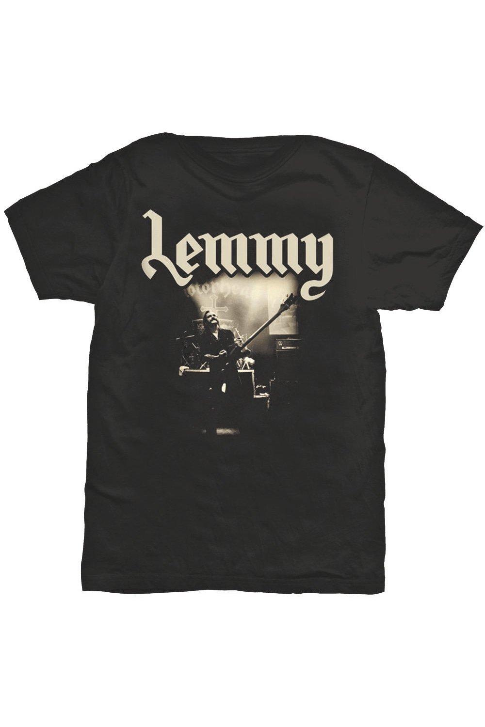 цена Футболка с принтом «Жил, чтобы отыграться» Lemmy, черный