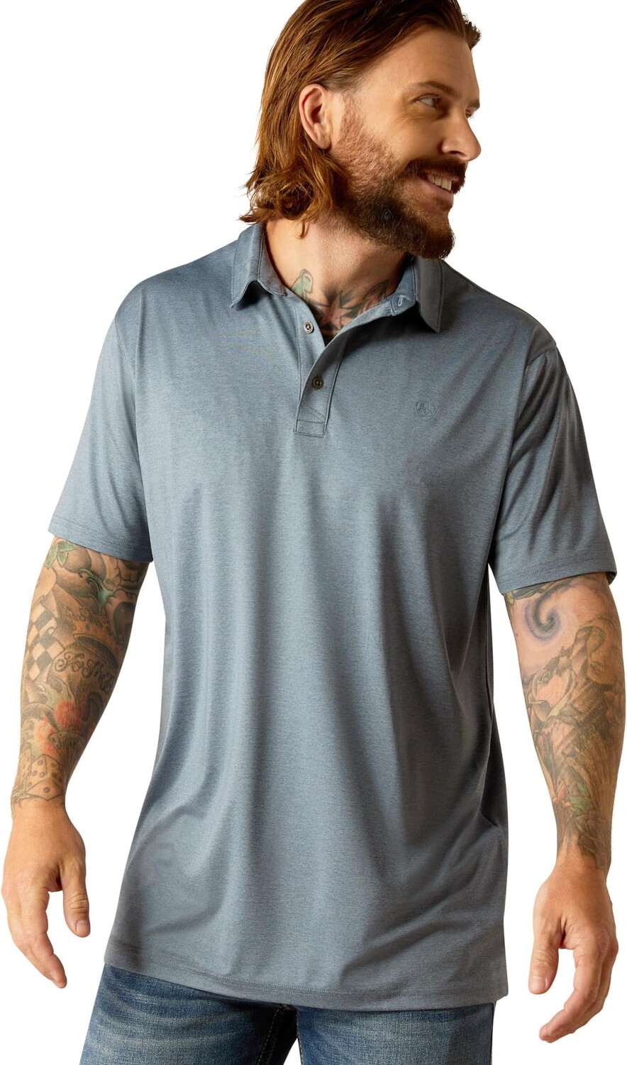 

Поло Ariat Charger 2.0 Modern Polo, цвет Newsboy Blue