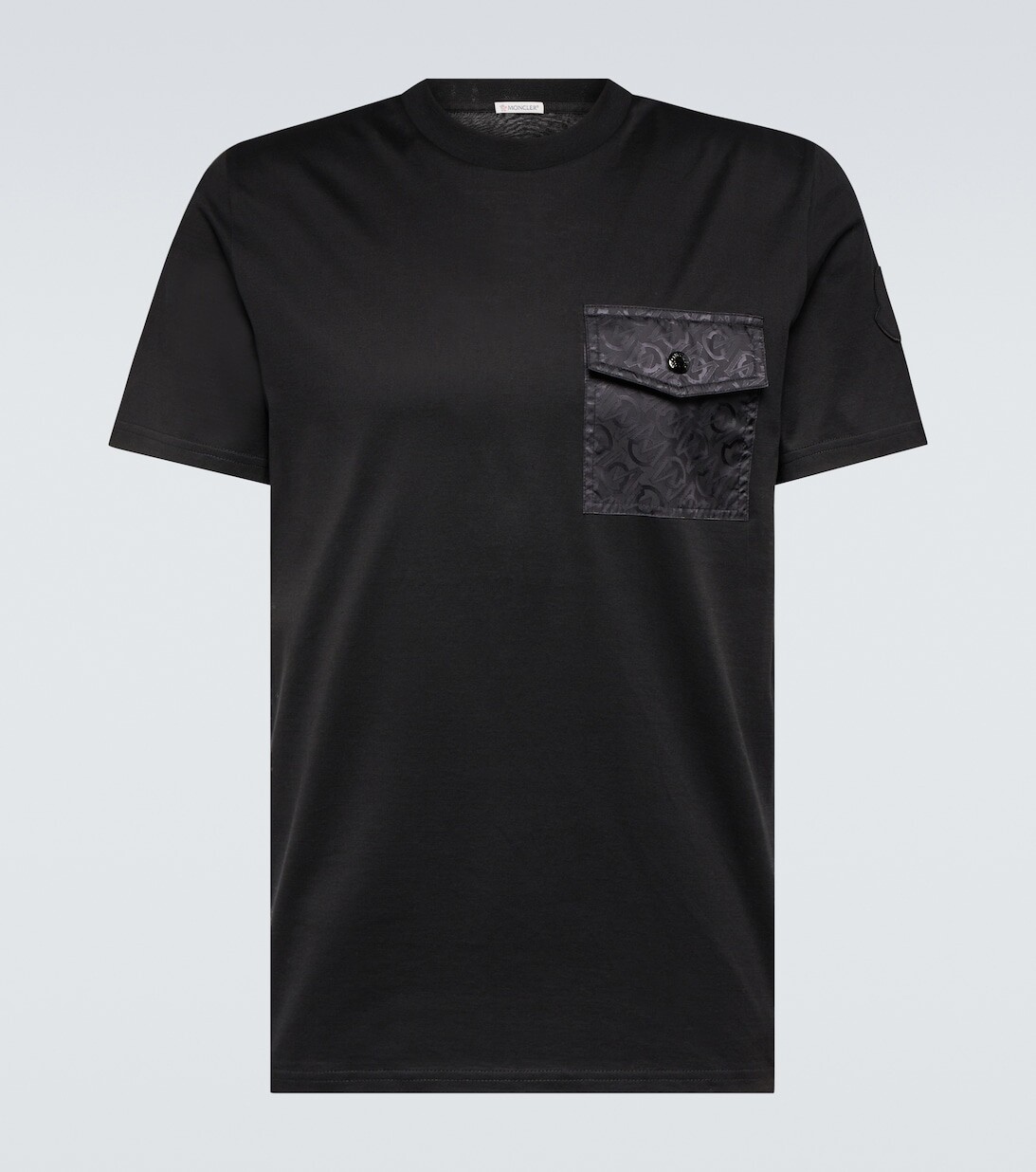 

Футболка из хлопкового джерси Moncler, черный