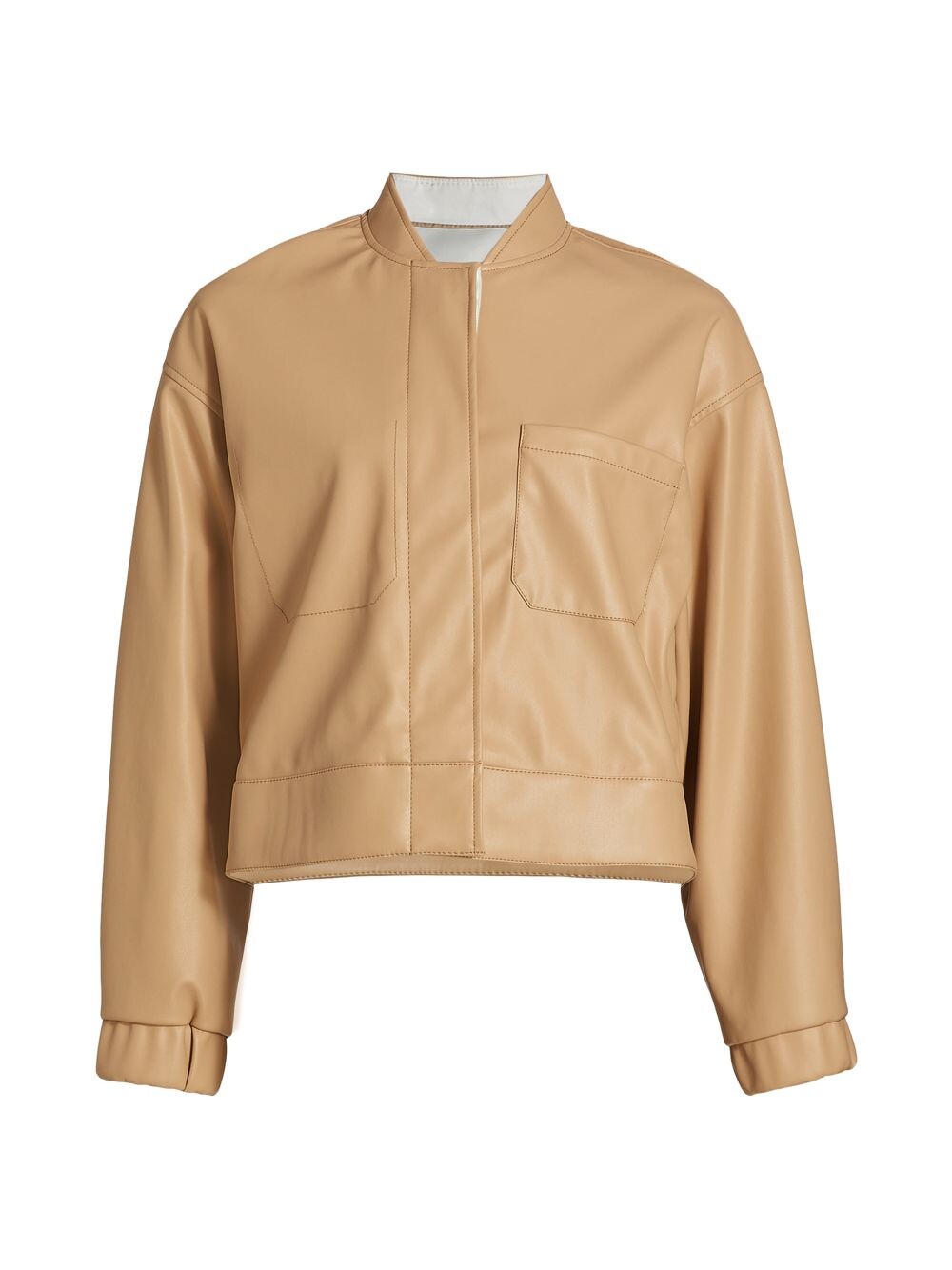 

Альтернативный кожаный укороченный бомбер 3.1 Phillip Lim, песочный
