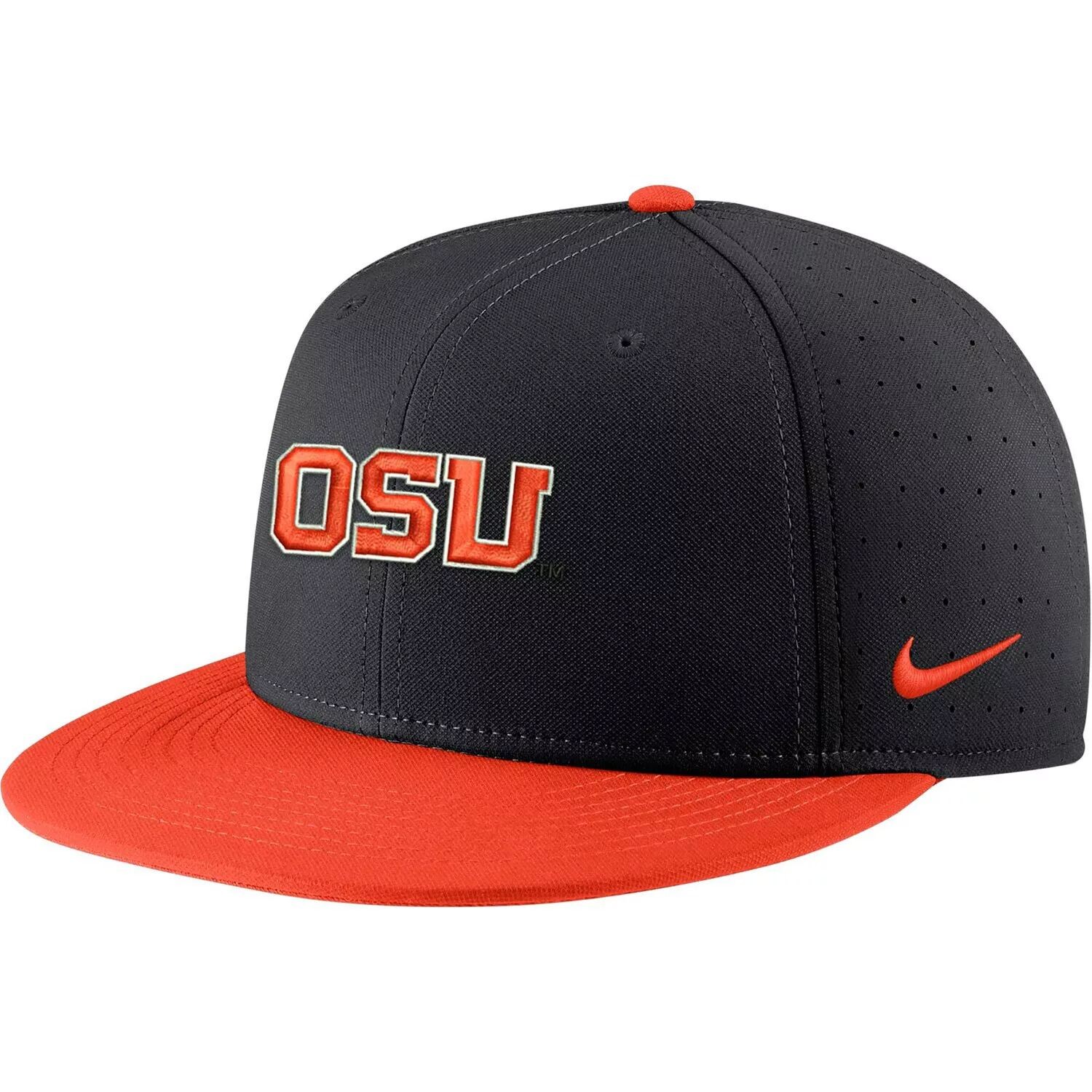 

Мужская приталенная кепка Nike Black Oregon State Beavers Aero True Baseball Performance