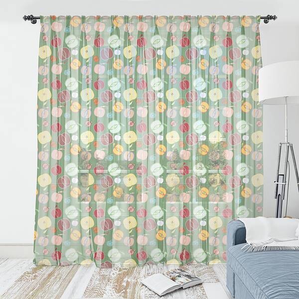 

Штора Abakuhaus Herbstäpfel 2 шт, 274x160x0,5 см цвет resedagrün mehrfarbig