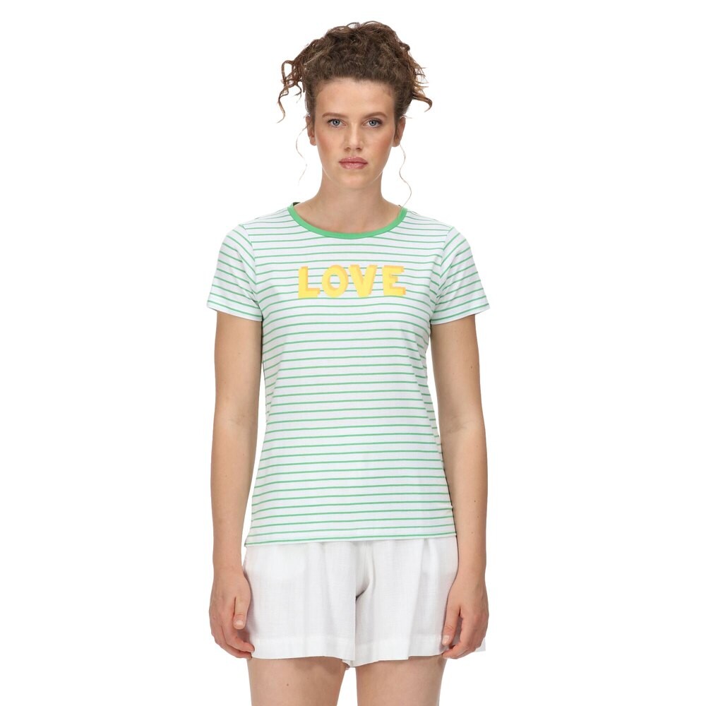 

Футболка Regatta Odalis Stripe, зеленый